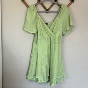 As U Wish Light Green Mini Dress